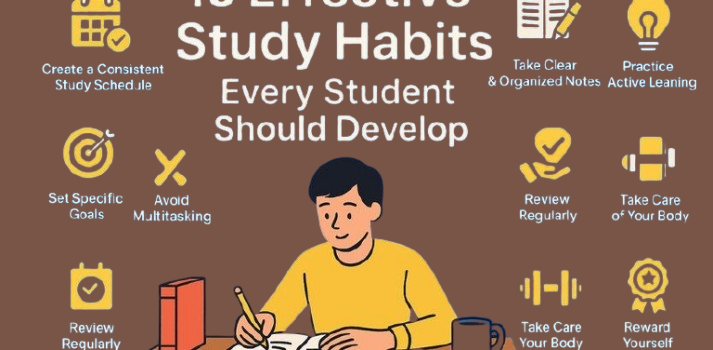 Healthy lifestyle and effective study habits for academic success