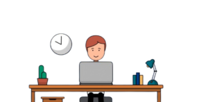 Focused student using time management blocks as focus study techniques with a planner and clock.